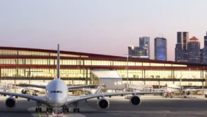 Which Terminal is Frontier Airlines at BOS Airport?